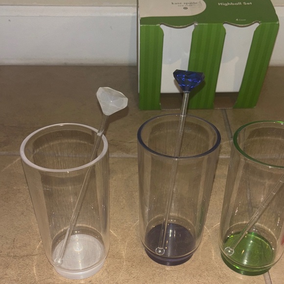 Kate spade  Highball Glass Set with Stir Sticks - Picture 5 of 6